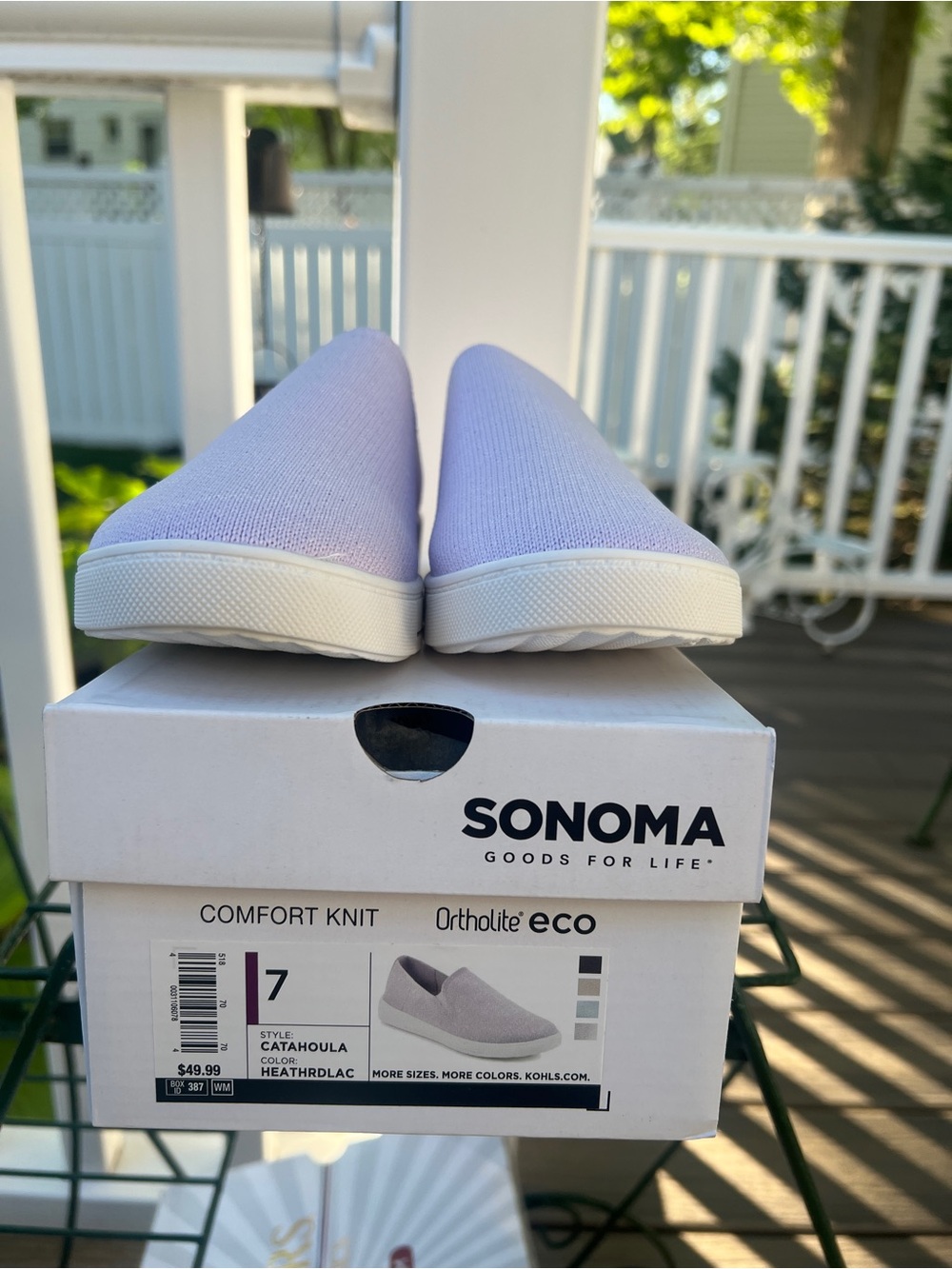 Sonoma Lilac Knit Slip-On Flats